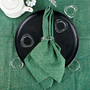 Vente en gros rond de serviette en acrylique Rond de serviette en verre organique transparent haut de gamme rond de serviette en acrylique personnalisé par les fabricants - Product Image 6