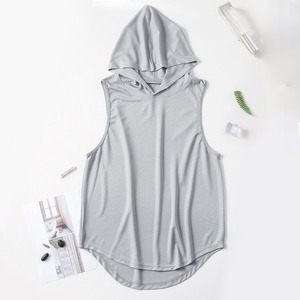 Débardeurs côtelés personnalisés pour hommes, col rond, respirants, décontractés, pour la gym et le fitness, avec logo sur mesure, vente en gros - Product Image 1