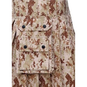 Kilt camouflage désertique numérique – Kilt utilitaire pour homme fait main avec poches et ajustement réglable - Product Image 4