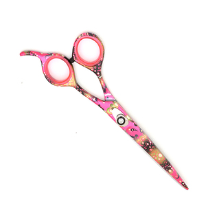 Ciseaux de coiffure professionnels en acier inoxydable rose décoratif, lame affûtée, pour droitiers, ciseaux de salon de coiffure - Product Image 5