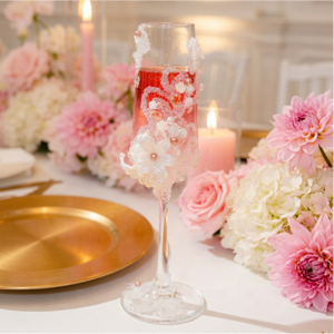 Flûte da Brindisi in Cristallo con Stelo Lungo <span class=keywords><strong>e</strong></span> Logo Personalizzato, Eleganti Calici da Champagne per Matrimoni, Anniversari <span class=keywords><strong>e</strong></span> Compleanni - Product Image 3