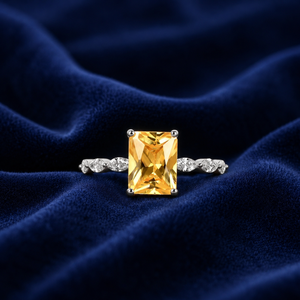 แหวนทอง 14K ประดับพลอยสีเหลืองทรงเรเดียนท์คัท |   แหวนเพชรทรงมาร์คีส์ที่เพาะเลี้ยงในห้องปฏิบัติการ |   เครื่องประดับแต่งงานสุดหรู |   ของขวัญสำหรับผู้หญิง - Product Image 2