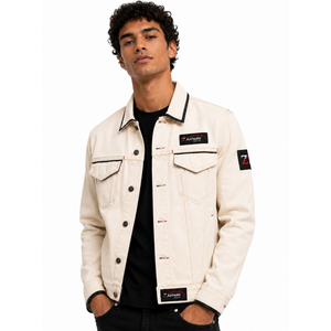 <b>Men</b> <b>Denim</b> <b>Jacket</b> Fashion Forward Classic Fit Durable Stitching Comfortable Feel Suitable For Casual And Outdoor Use - Product Image 1