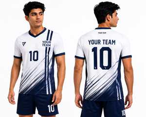 Ensemble de maillots de football respirants personnalisés |   Ensemble d'uniformes de football haut de gamme |   Shorts de sport en polyester 100% pour équipe, sublimation | - Product Image 6