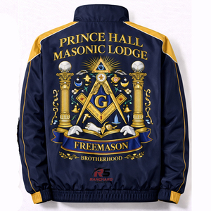 Veste coupe-vent personnalisée pour francs-maçons, 100% coton, imperméable, fermeture éclair, capuche, logo maçonnique de haute qualité, respirante, écologique, unie - Product Image 2