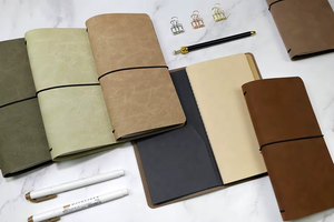 Carnet de notes en cuir fait main, style vintage, pour planification de la vie, journal de bonheur, vente en gros personnalisée OEM 2021 2022 - Product Image 4