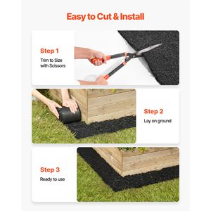 2 <b>Rolls</b> Recycled Rubber Mulch <b>Mat</b> 140 X 4.5 in Natural Looking Flower Barrier Border Permanent Edging for Landscaping & Decking - Product Image 6