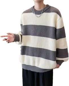 Sweat-shirt pour homme à coupe régulière et épaules tombantes, style cool et tendance, pull-over de haute qualité, doux et uni, pour l'automne - Product Image 1