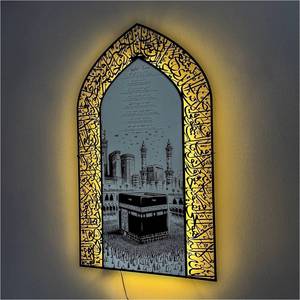 Premium Quality Arabic Calligraphy Ayatul Kursi Stainless Steel <b>Islamic</b> <b>Wall</b> Art Translation Handmade Hanging Portrait Ramadan - Product Image 3