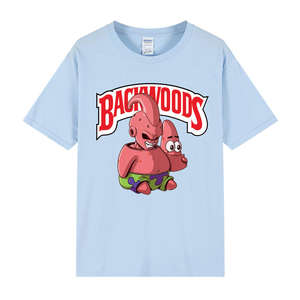 Camiseta Gráfica de Manga Corta para Hombre Majin Buu Backwoods, Cuello Redondo, Estampado de Parodia de Dibujos Animados, Informal, de Verano, Mezcla de Algodón, Multicolor - Product Image 5