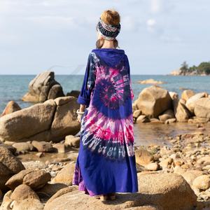 Piscine fête Sequin Kimono à manches longues broderie à la main travail à volants dentelle Wrap longue rayonne brodé Kimonos Robe - Product Image 2