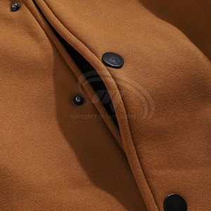 Modern Varsity Winter <b>Jacket</b> <b>with</b> Stand Collar and Front Logo Eco-Friendly Comfortable Soft Inner <b>Lining</b> Trendy Street Style - Product Image 5