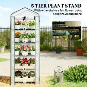 Invernadero Portátil Blanco para Plantas Pequeño para Uso en Jardín - Product Image 3