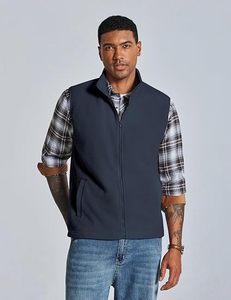 Gilet sans manches décontracté pour homme WARPRO INDUSTRY, fermeture éclair intégrale, léger, col montant, écologique, pour l'été, les voyages en plein air - Product Image 5