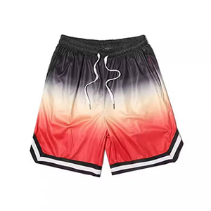 Men's Gradient Color <b>Board</b> Shorts With Drawstring Waist Quick Dry Satin Fabric Casual Sport Style Short Shorts - Product Image 1