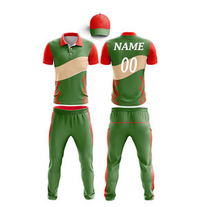 Custom Design <b>Cricket</b> T-Shirt Jerseys Uniforms for Men Breathable 100% Polyester Custom Logo OEM Service Set - Product Image 2