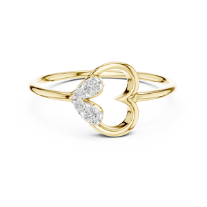 ROYAL HEART Lab Grown Diamond Women's <b>Ring</b> <b>Set</b> in 18KT Rose <b>Gold</b> with Side Stone Brilliant Cut-Engagement/Party/Gift Daily Use - Product Image 6