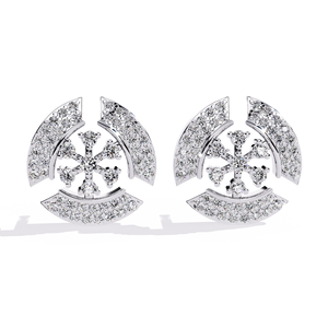 Pendientes de Moissanita con Forma de Copo de Nieve, Corte Brillante Redondo, Engaste de Garras, Joyería de Lujo para Mujer, Uso Diario - Product Image 6