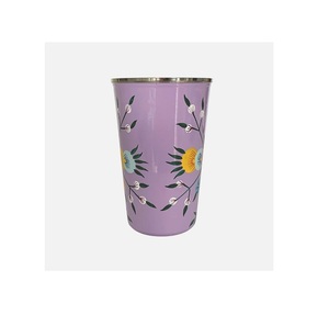 Nouveau Gobelet en Acier Inoxydable avec Motif Floral, Design Bohème Fait Main, pour la Maison, les Hôtels et les Fêtes - Product Image 2