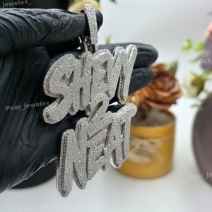 Colgante de Diamante Moissanite con Nombre Personalizado, Plata de Ley 925, Estilo Hip Hop, Joyería para Hombre - Product Image 2