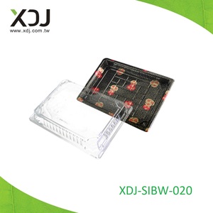 Taiwan Recyclable <b>Plastic</b> Sushi Tray Convenient Takeaway Food Packaging <b>Box</b> with Recycled Materials Easy to Use - Product Image 1