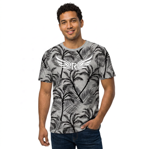 Camiseta de Manga Corta con Estampado Gris para Hombre, con Logotipo de Ala, Cuello Redondo Informal, Corte Regular, Camiseta de Jersey de Algodón - Product Image 2