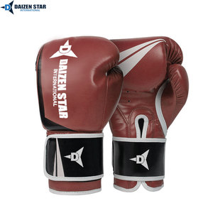 Gants de boxe DAZEN STAR en cuir PU bleu avec fermeture Velcro respirants pour entraînement adulte - Product Image 4