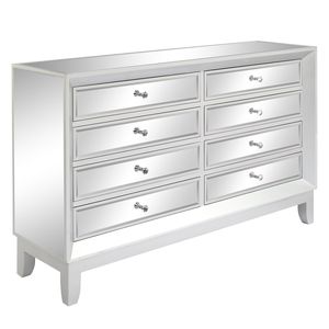 Mobile TV FCH in Argento con 4 Cassetti a Sinistra e 4 Cassetti a Destra, Maniglia a Forma di Diamante - Product Image 6