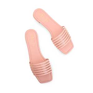 Sandales à talons roses FR8263 Pantoufle formelle avec appel élégant - Product Image 1