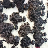 Lots de Cheveux Indiens Bruts Bouclés Type Bébé Remy, Cheveux Humains Naturels Non Traités, Cuticules Alignées, Fournisseur en Gros Direct Usine d'Inde