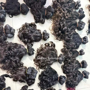 Lots de Cheveux Indiens Bruts Bouclés Type Bébé Remy, Cheveux Humains Naturels Non Traités, Cuticules Alignées, Fournisseur en Gros Direct Usine d'Inde - Product Image 2