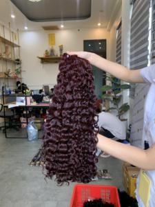 Extensiones de Cabello Humano Rizado Euroasiático Vietnamita 100% Virgen Remy de Trama Única - Product Image 2