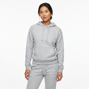 Conjunto Deportivo Unisex Gris con Capucha, Sudadera y Pantalones Largos de Algodón, Color Sólido Informal con Cordón Ajustable, Corte Regular para Adultos - Product Image 4