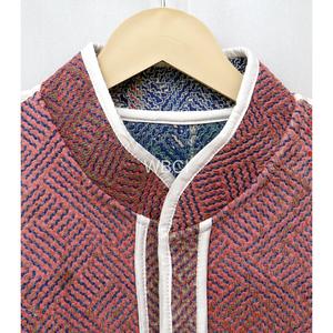 Indian Handmade Cotton Vintage Patchwork Short Vest <b>Jacket</b> <b>Women</b> Breathable Eco-Friendly Outerwear V-Neck Covered Buttons - Product Image 6