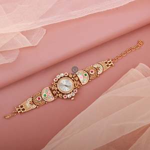 Inovamart Drasti Antique Designer Brass Casual Watch Bracelet From India Model Imi-9806 - Product Image 1