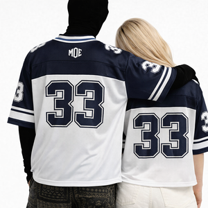 Camiseta Deportiva Retro Vintage Unisex de Fútbol Americano, Personalizada con Sublimación, Estilo Casual Oversize - Product Image 2