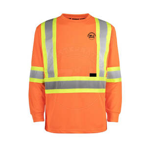 เสื้อกันไฟสะท้อนแสงแบบแห้งเร็ว ขายส่ง ไซส์ใหญ่ พร้อมโลโก้ มาตรฐาน ANSI Class 1 กันน้ำ มีไฟ LED ระบายอากาศได้ดี น้ำหนักเบา - Product Image 1