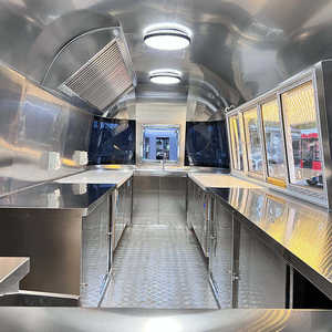 Stainless Steel Food Frame 4 <b>Wheel</b> Mobile Food Truck Trailer Van Deep Fryer <b>Pizza</b> Oven Ice Cream Mobile Food Truck Trailer Van - Product Image 2