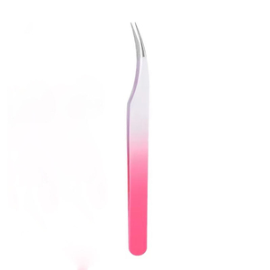 Juego de Pinzas para Pestañas de 5 Piezas con Gradiente Rosa, Marca Privada, Antimagnéticas, de Acero Inoxidable, para Aislamiento de Pestañas de Volumen Ruso - Product Image 2