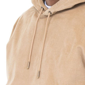 Sudadera con Capucha de Punto Beige para Hombre, Corte Regular, Color Sólido, Estilo Casual para Otoño - Product Image 2