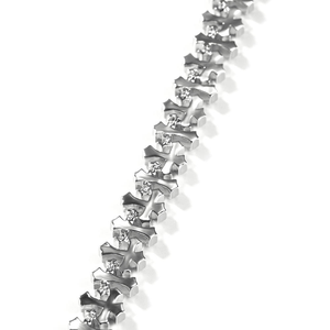 Iced Out Cross Link <b>Bracelet</b> Moissanite Diamond 925 <b>Silver</b> Hip Hop Religious <b>Bracelet</b> - Product Image 6