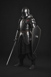 Armadura Completa de Barbuta |   <span class=keywords><strong>Obra</strong></span> <span class=keywords><strong>maestra</strong></span> de la protección medieval |   Armadura Completa de Caballero para Cosplay y el Mejor Regalo ANAS AHMAD - Product Image 5