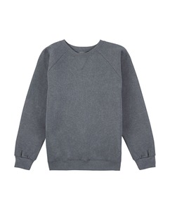 Men's Navy Blue Crewneck Sweatshirt Full Sleeve Regular Fit Solid Color Casual Pullover 100% Cotton Fleece Lined Breathable - Product Image 4