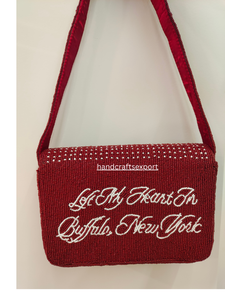 Bolso de Hombro Ligero de Lujo Ecológico Hecho a Mano con Cuentas Rojas y Puntos Blancos, Bolso de Moda para Mujer - Product Image 4