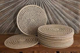 Handmade Natural Seagrass Placemat Durable <b>Round</b> Dining <b>Table</b> <b>Mat</b> Rustic Boho Style - Product Image 5