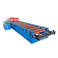 Machine de formage de rouleaux de toiture en tôle d'acier galvanisé avec moteur et pompe, largeur d'alimentation de 1200 mm
