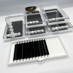 Wholesale Handmade Synthetic Hair Natural Long Individual Lash Trays 12/16 Lines Eyelash Extensions Custom Logo Private Label - Product Image 2