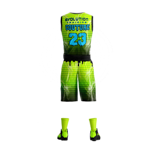 Conjunto de Uniformes de Baloncesto Transpirables, Tallas Grandes, Estilos Personalizados, Sublimados - Product Image 3