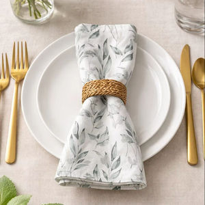 Populares Servilletas de Lino 100% Hechas a Mano, Estilo Clásico, Personalizables para Diversas Ocasiones - Product Image 1