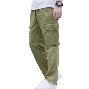 Tapered Leg Modern Mens Cargo Jogger Pants Multi Pocket Streetwear Bottoms Elastic Waist Cargo Trousers Sleek Casual Wear - Product Image 5